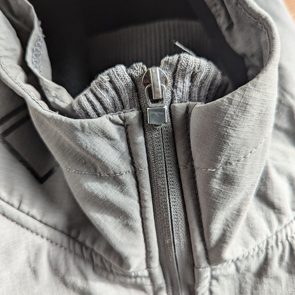 Bench Bombard Jacket Women's Size L Gray Fleece Line Hooded Ribbed hem, collar - Picture 12 of 13